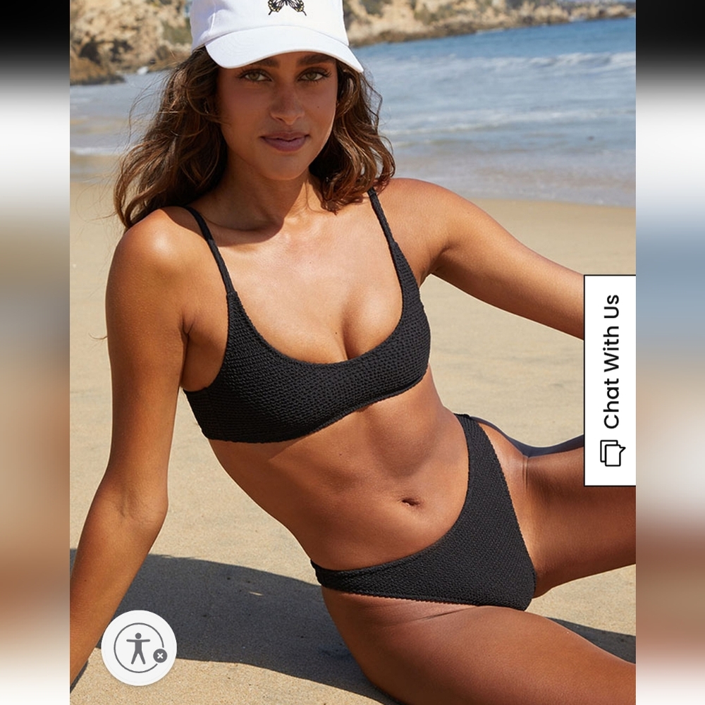 NWT Pacsun Eco Scrunch bikini top